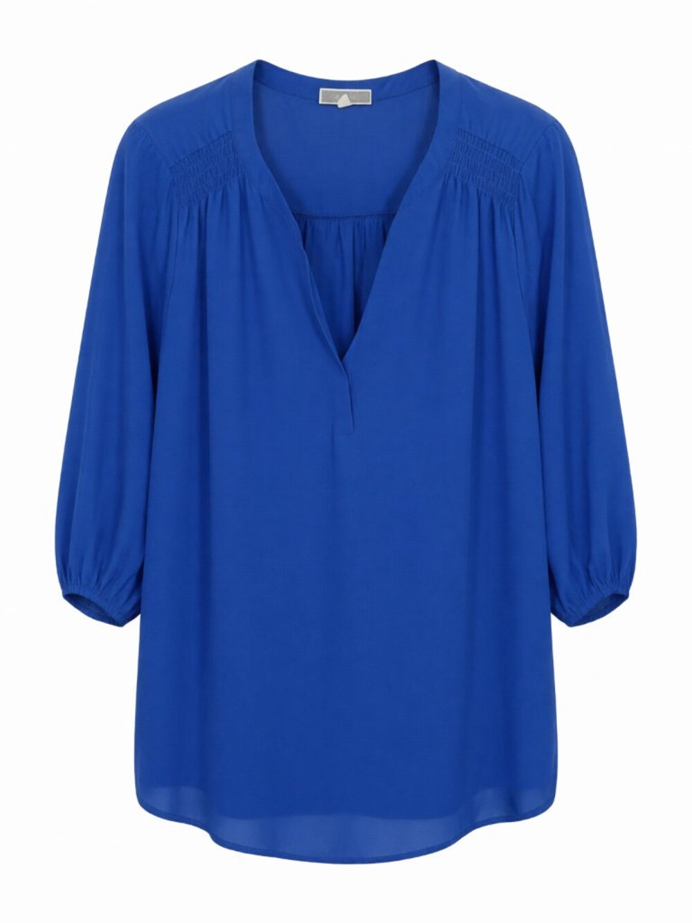 Pleione Blue Women's 3/4 Sleeve Blouse L